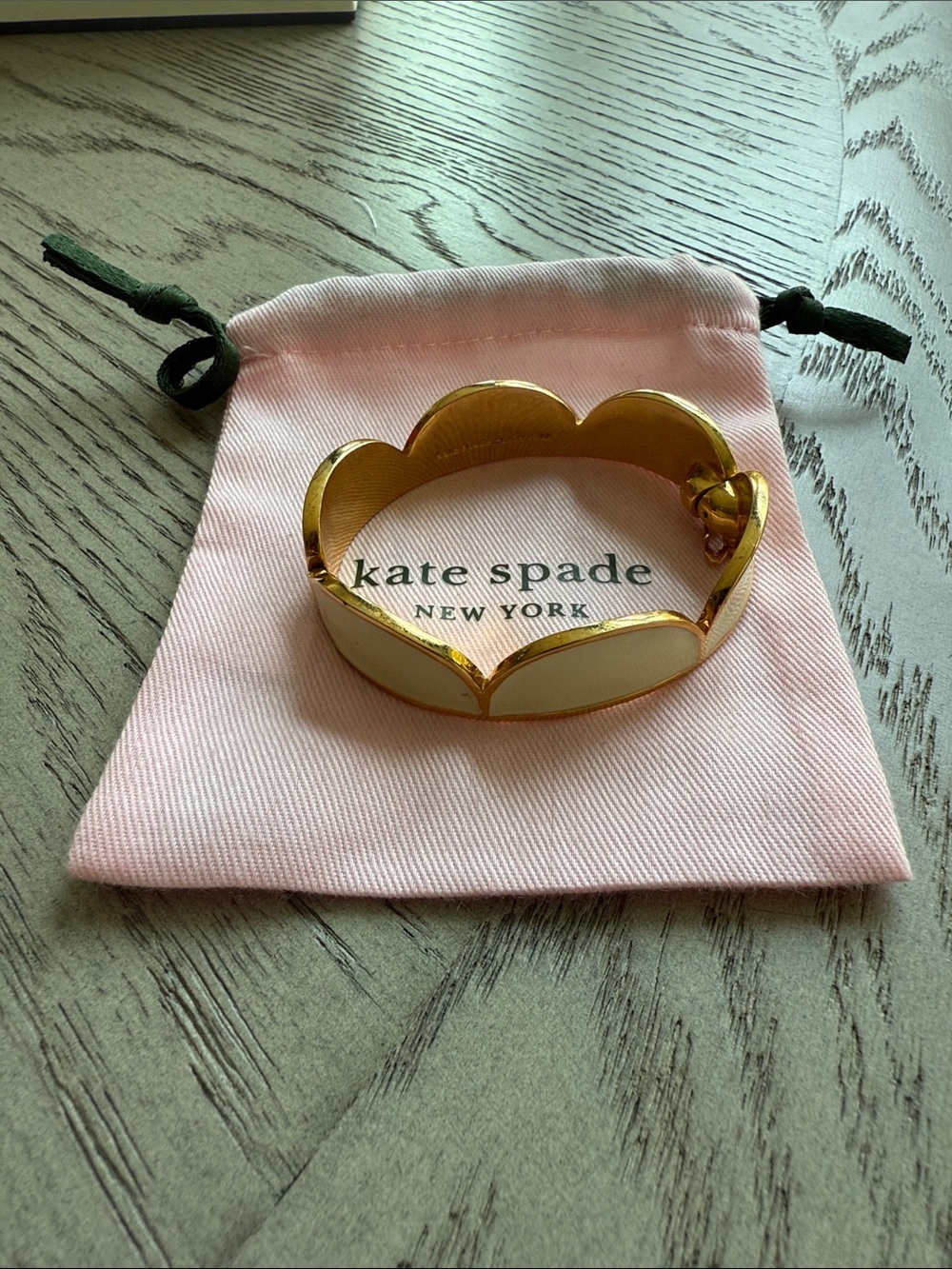 kate spade Gold Scalloped Bangle Bracelet